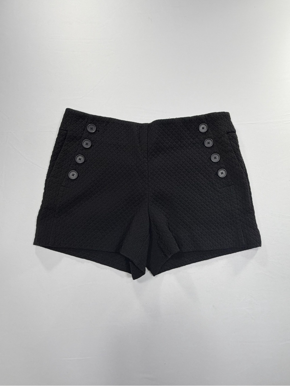 Ann Taylor LOFT Shorts Black Womens Size 4 Riviera Cotton Sailor Style